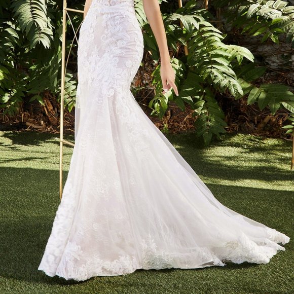 NEW WHITE WEDDING BRIDAL Sweetheart Neck Mermaid Shape Prom Dress CD928 - Picture 6 of 10